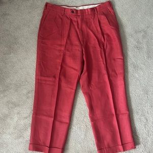 Berle 100% linen pleated pants